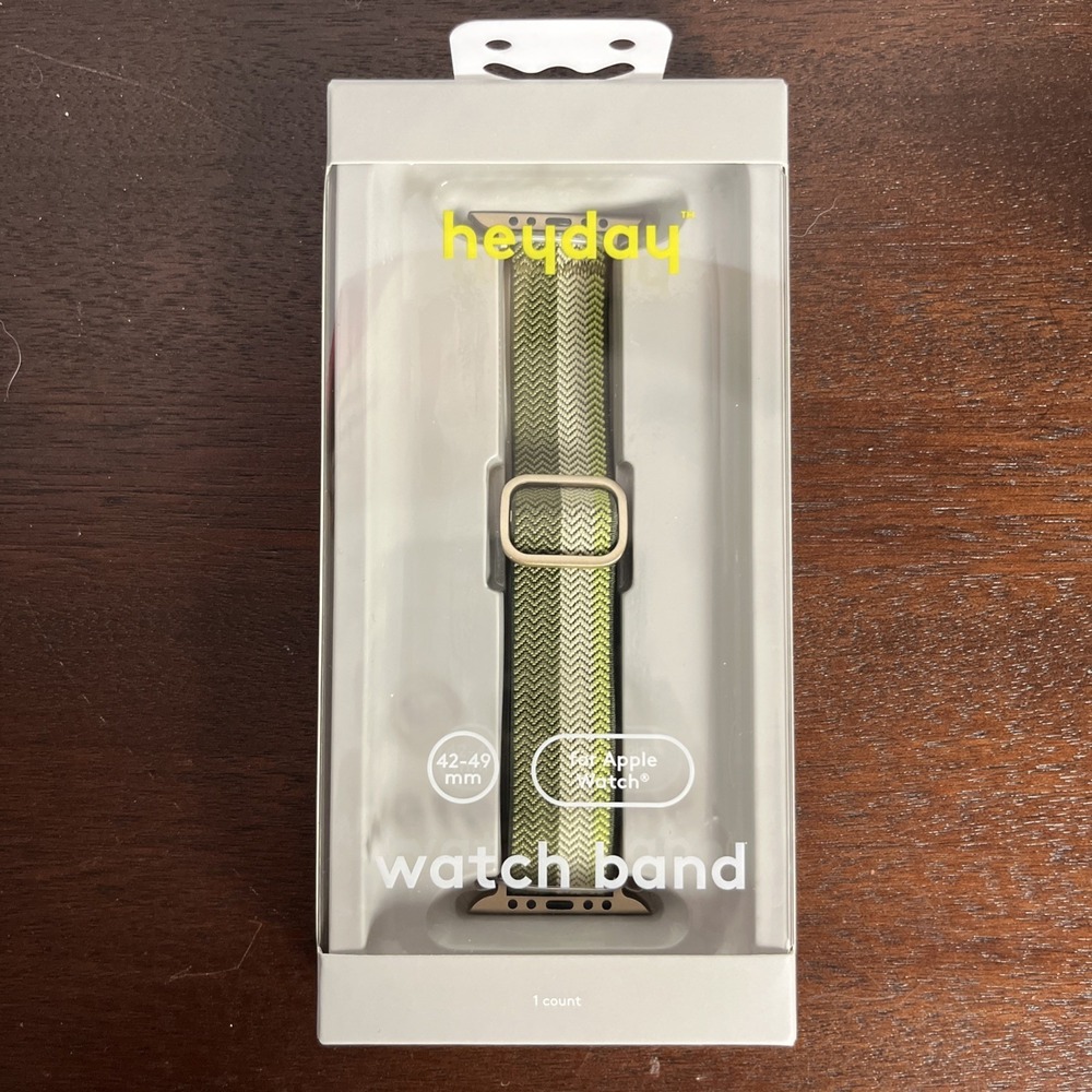 Heyday Apple Watch Band 42-49mm Sage Olive Elastic Adjustable Fits 135-215 mm